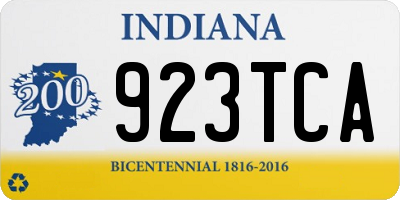 IN license plate 923TCA