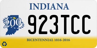 IN license plate 923TCC