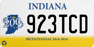 IN license plate 923TCD