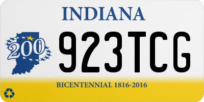 IN license plate 923TCG