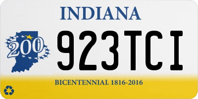 IN license plate 923TCI