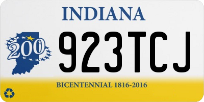 IN license plate 923TCJ
