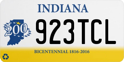 IN license plate 923TCL