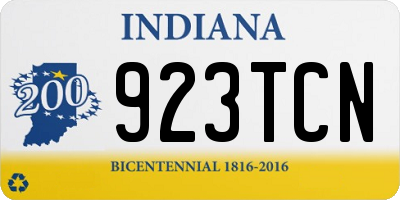 IN license plate 923TCN
