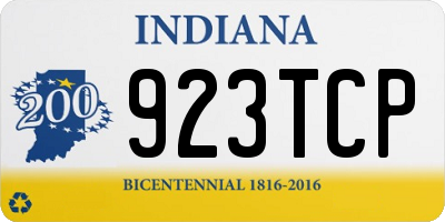 IN license plate 923TCP