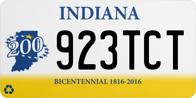 IN license plate 923TCT