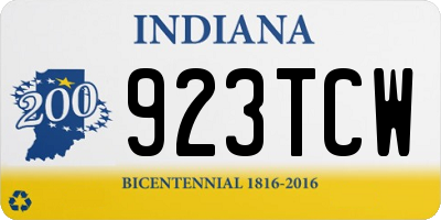 IN license plate 923TCW