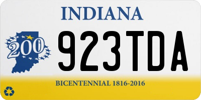 IN license plate 923TDA