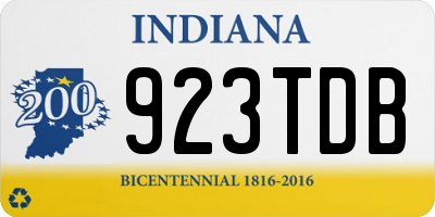 IN license plate 923TDB