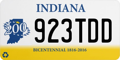 IN license plate 923TDD
