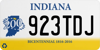 IN license plate 923TDJ