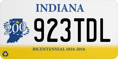 IN license plate 923TDL