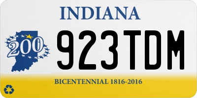 IN license plate 923TDM