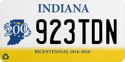 IN license plate 923TDN