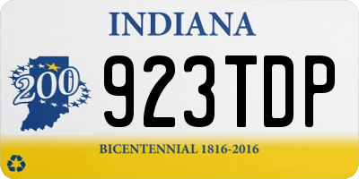 IN license plate 923TDP