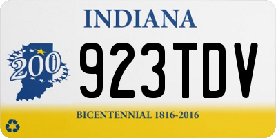 IN license plate 923TDV