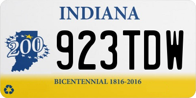 IN license plate 923TDW