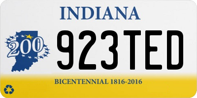 IN license plate 923TED