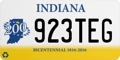 IN license plate 923TEG