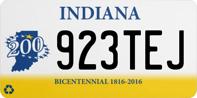 IN license plate 923TEJ