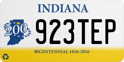 IN license plate 923TEP
