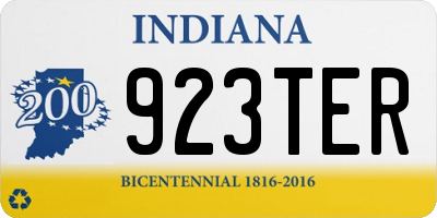 IN license plate 923TER