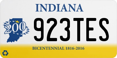IN license plate 923TES