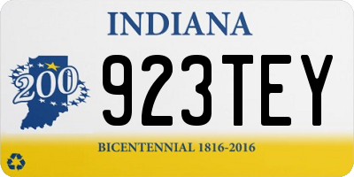 IN license plate 923TEY