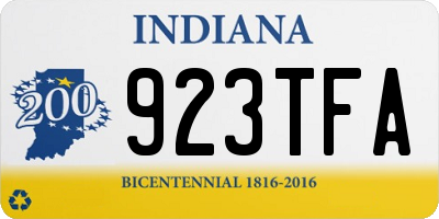 IN license plate 923TFA