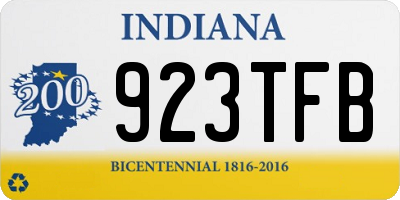 IN license plate 923TFB