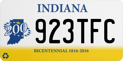 IN license plate 923TFC