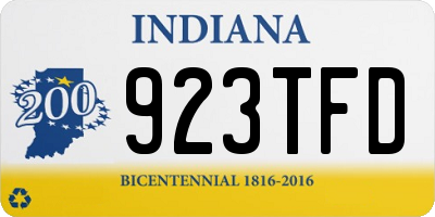 IN license plate 923TFD