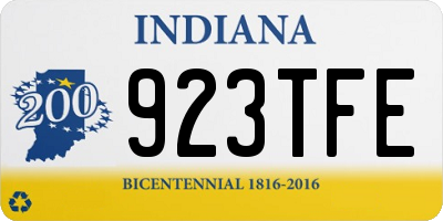 IN license plate 923TFE