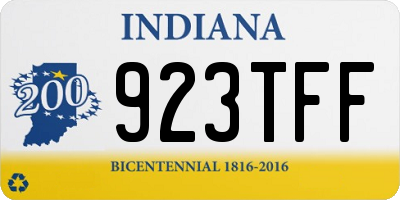 IN license plate 923TFF