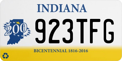 IN license plate 923TFG