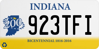 IN license plate 923TFI