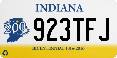 IN license plate 923TFJ