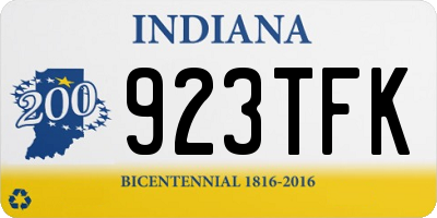 IN license plate 923TFK