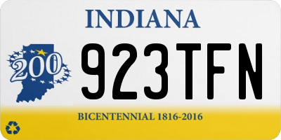 IN license plate 923TFN