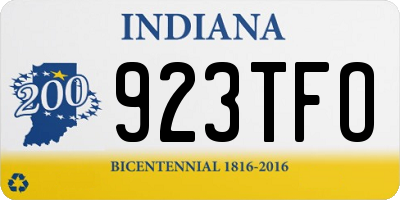 IN license plate 923TFO
