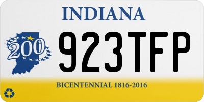 IN license plate 923TFP