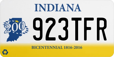IN license plate 923TFR