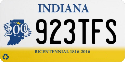 IN license plate 923TFS