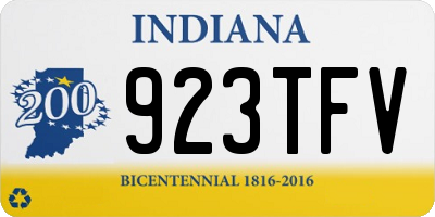 IN license plate 923TFV