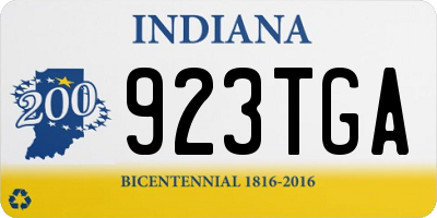 IN license plate 923TGA