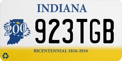 IN license plate 923TGB