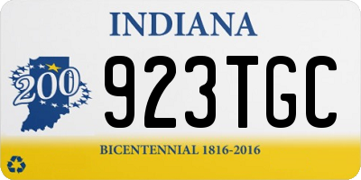 IN license plate 923TGC