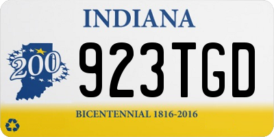 IN license plate 923TGD