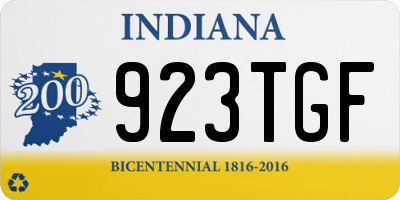 IN license plate 923TGF