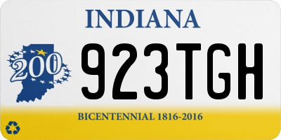 IN license plate 923TGH